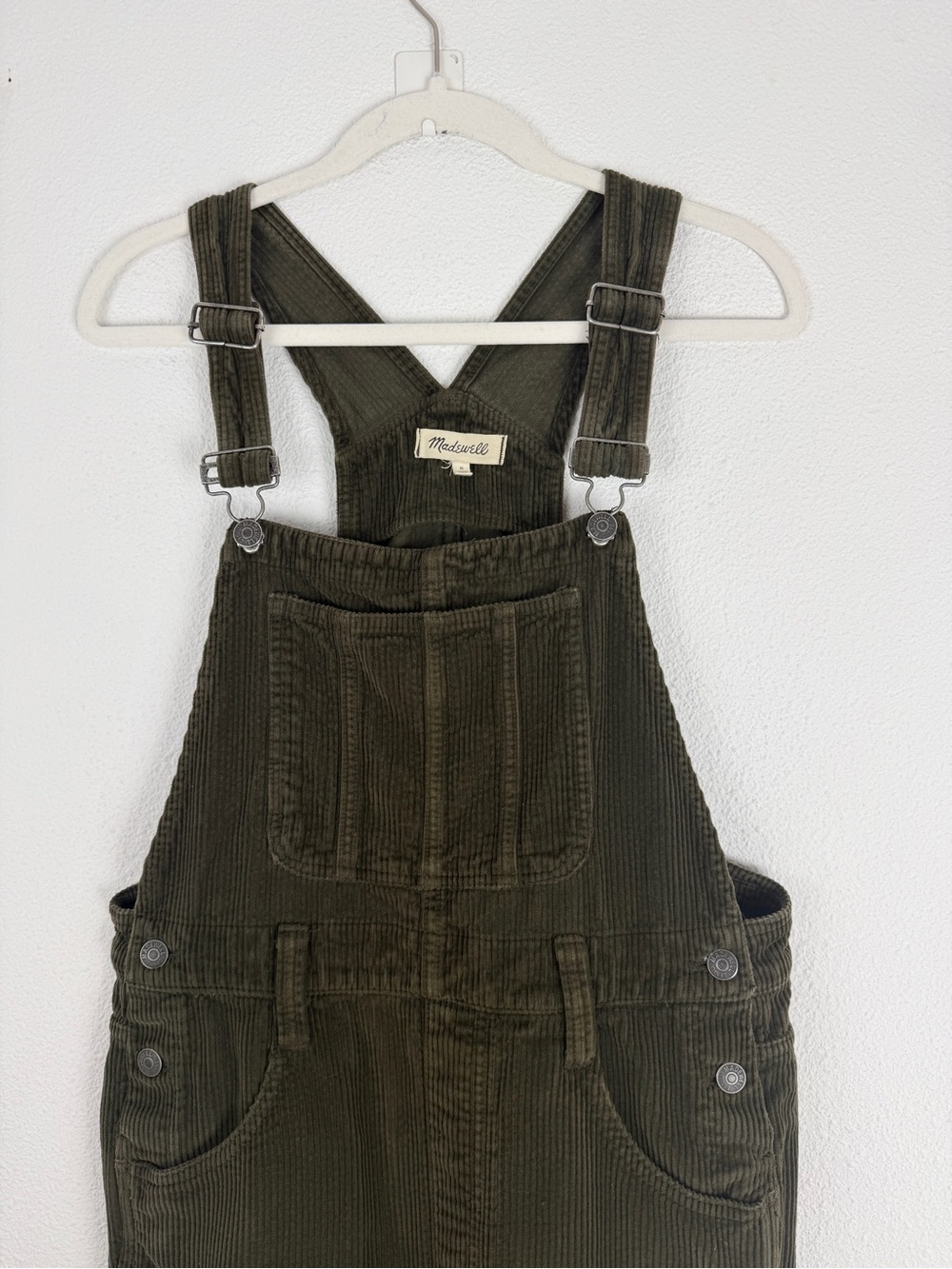 Madewell Corduroy Straight Leg Bib Overalls Medium - Picture 4 of 10
